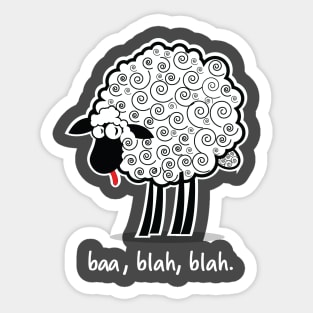 Baa, Blah, Blah Sheep Sticker